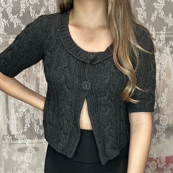 ♡ Vintage American Eagle Outfitters Crop Sleeve Babydoll Cardigan ♡ - Picture 2 of 2